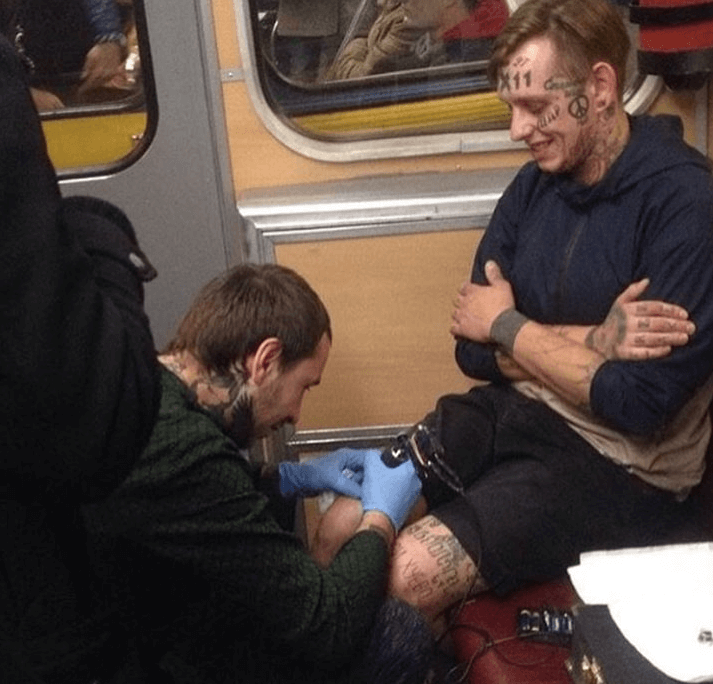 Getting Tattoed On The Train