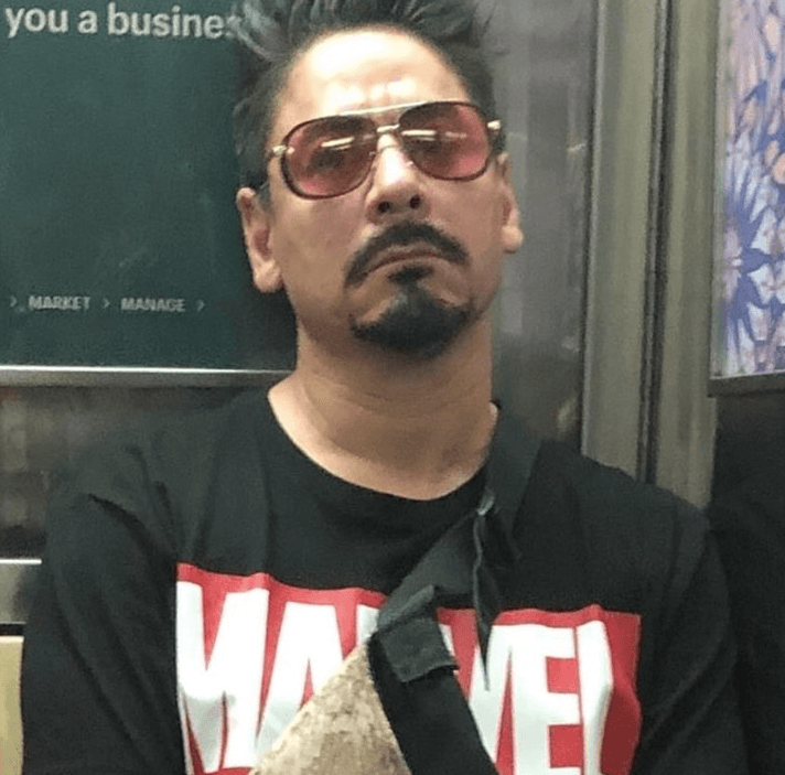 Iron Man Riding The Train