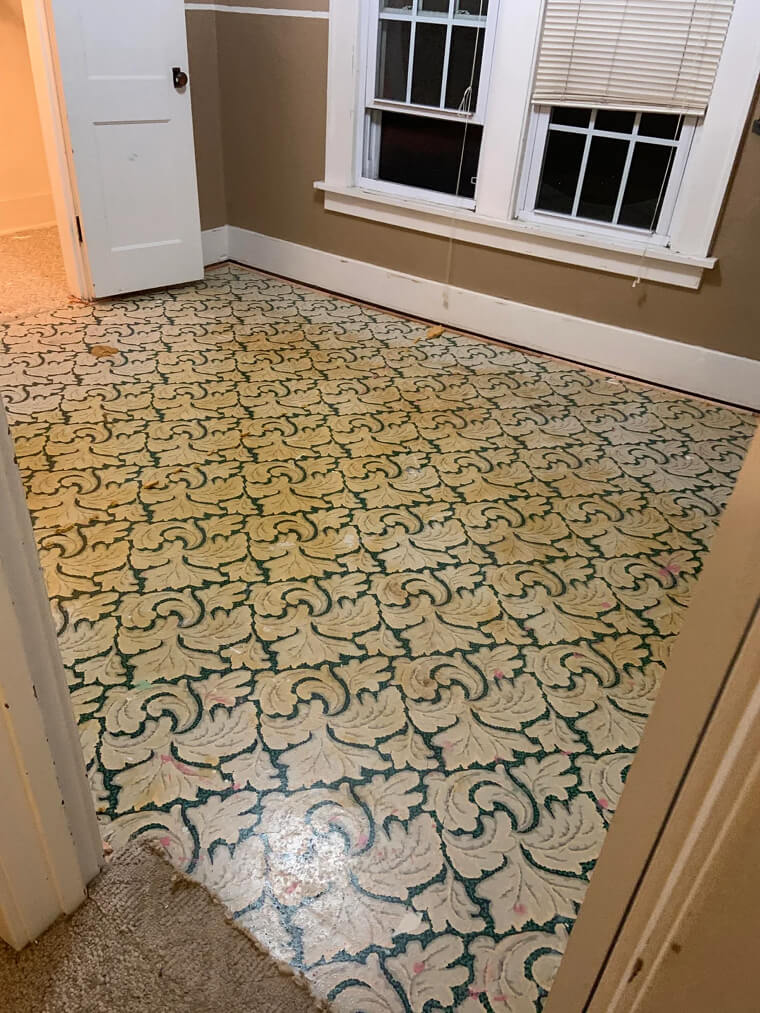 Linoleum Floors with Busy Faux Patterns