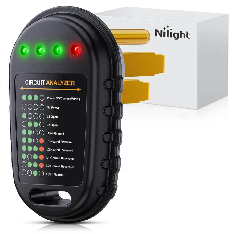 Nilight RV Circuit Tester - Reliable Power Check for Your Camper - Enjoy 15% Off!
