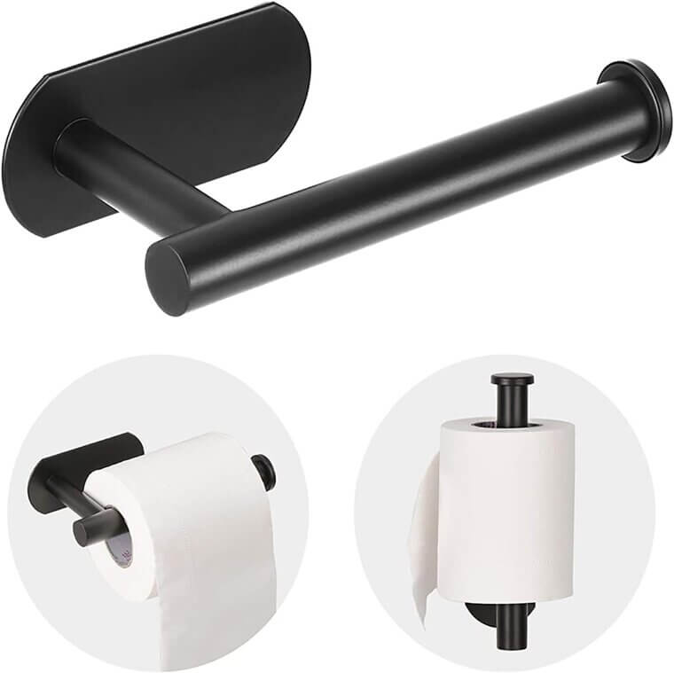 Matte Black Toilet Paper Holder - Stylish and Easy Installation - 30% Off!