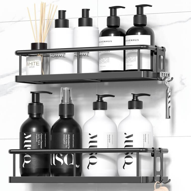 YASONIC Shower Caddy - Rustproof Bathroom Organizer with Hooks - 38% Off!