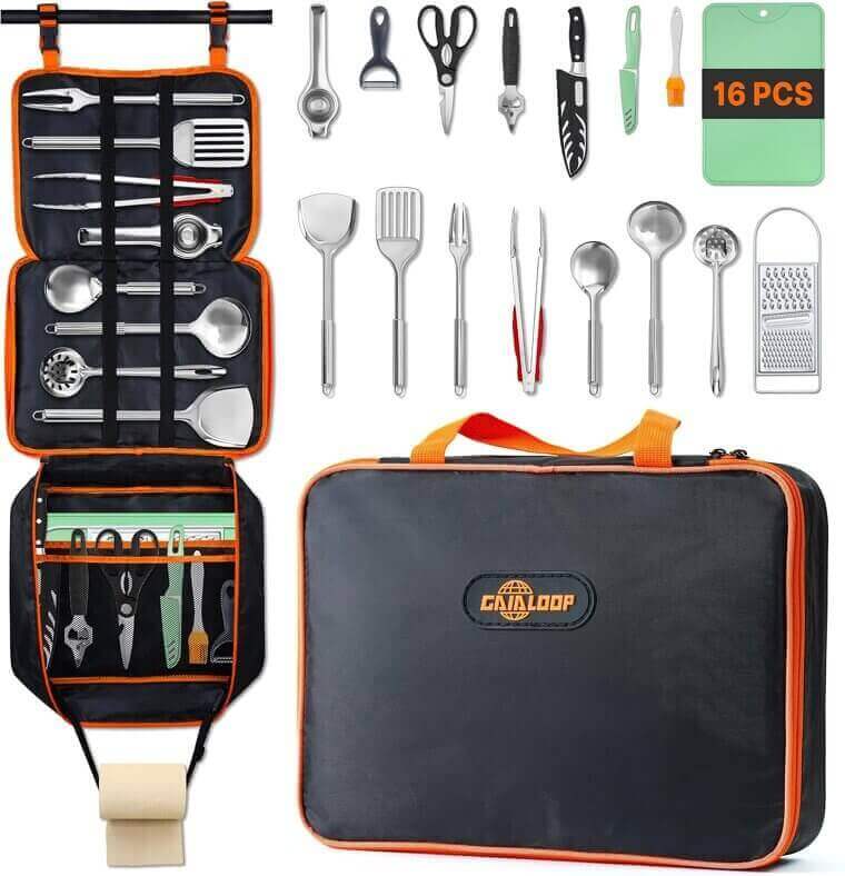 Camping Cooking Utensil Set - Perfect for Outdoors & RV Adventures 