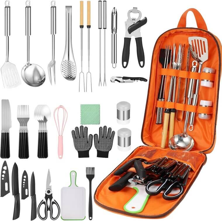 Camping Cooking Set - Your Ultimate Camp Kitchen Essential - Now 16% Off!