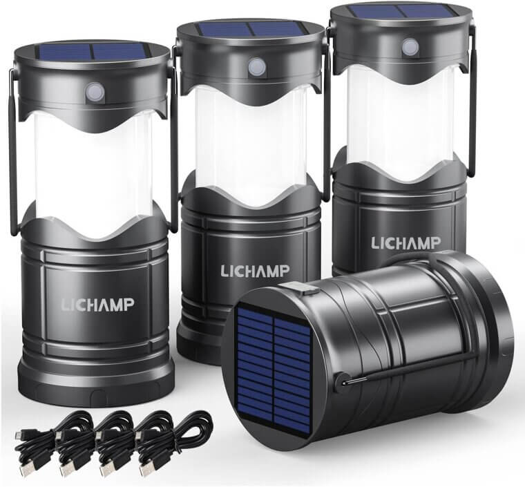 Lichamp Solar Lantern - Versatile USB Rechargeable Light for Emergencies - 29% Off!