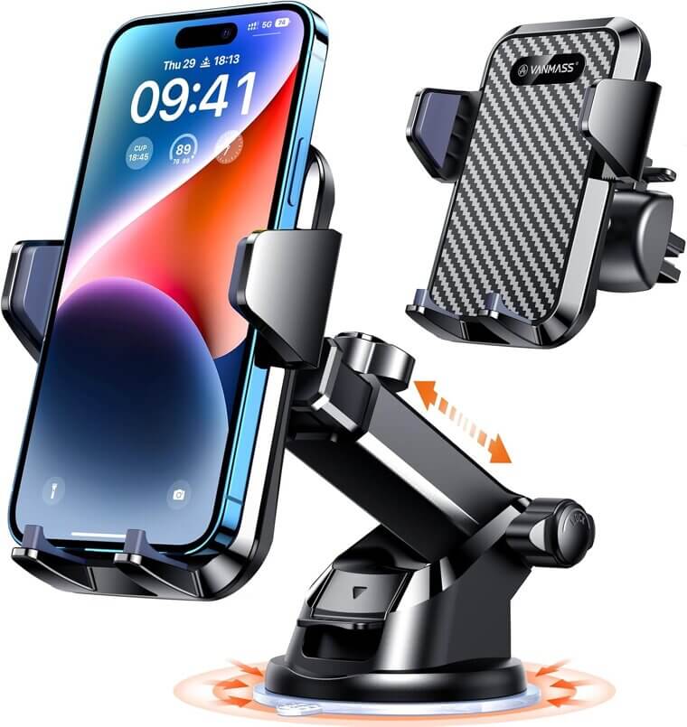 VANMASS Car Phone Mount - Secure Your Phone Anywhere! - Enjoy 38% Off!