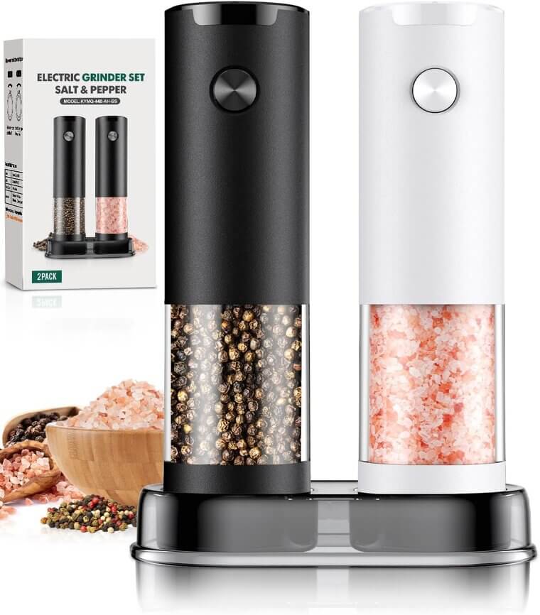 Electric Grinder Set - Effortless Seasoning with LED & Adjustable Coarseness - Now 24% Off!