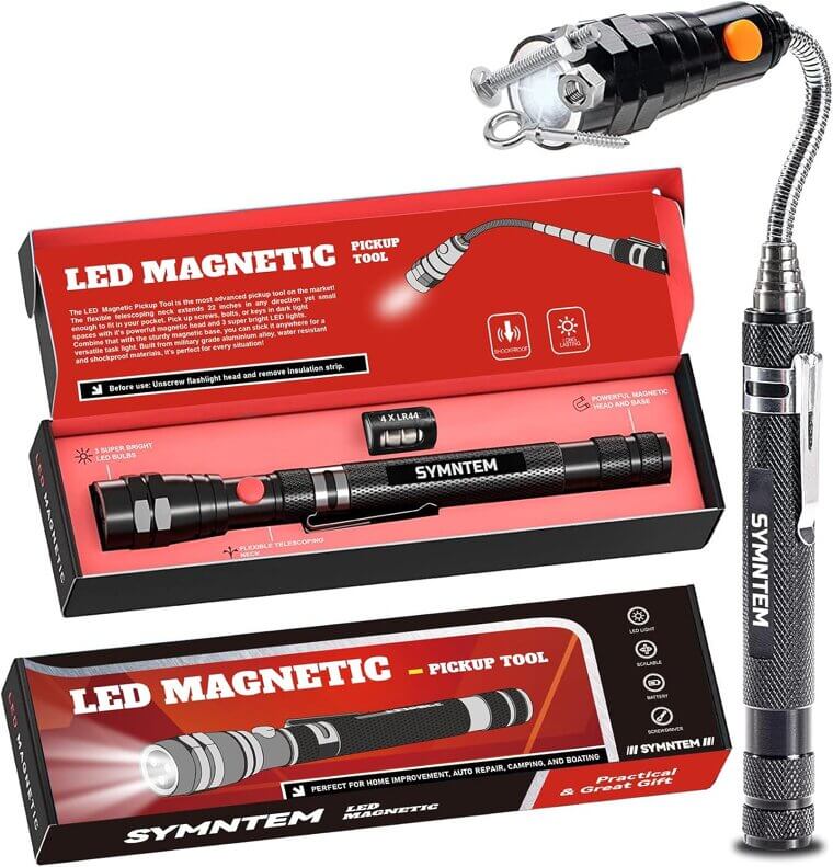 Magnetic Pickup Tool - Perfect Gift for Dad with LED Flashlight - Now 21% Off!