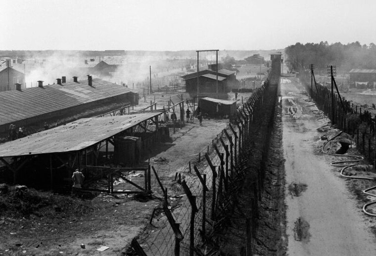 Setting the Belsen Concentration Camp on Fire