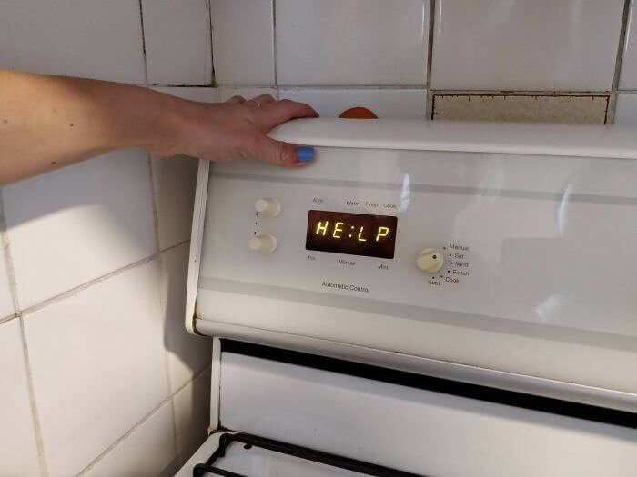 오븐이 도음을 외치네요