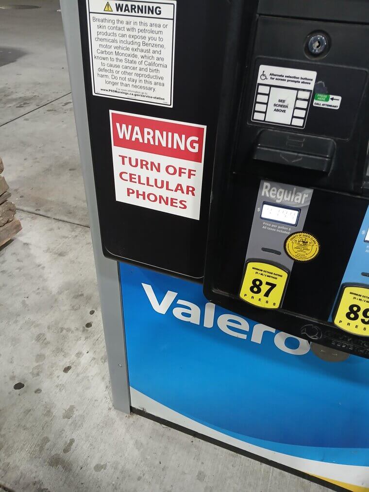 Cell Phones Can Explode At Gas Pumps: False