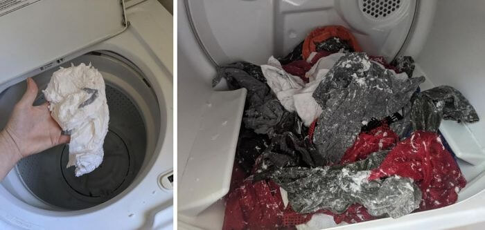 Mixing Toilet Paper With The Clothes