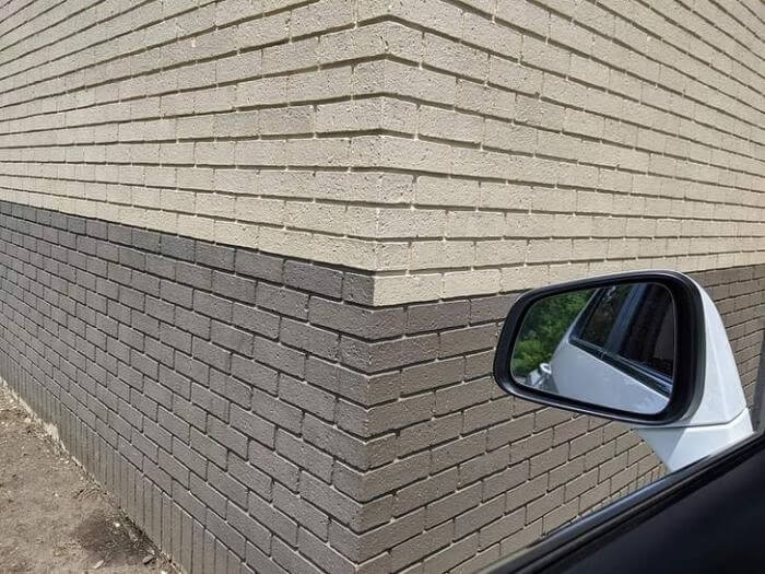 Unevenly Painted Bricks