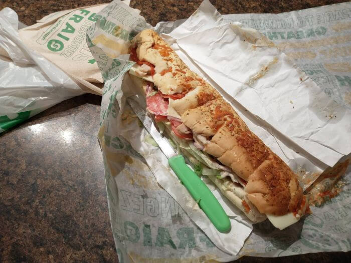 Subway Sent A Knife With Their Sandwich