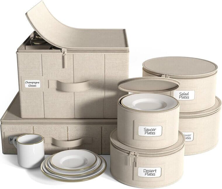 Sorbus China Storage Set - Organize Dinnerware Effortlessly - Now 33% Off!