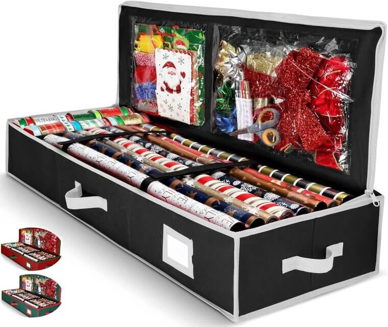 Gift Wrap Organizer - Ultimate Storage for Christmas Wrapping Essentials - Enjoy 21% Off!