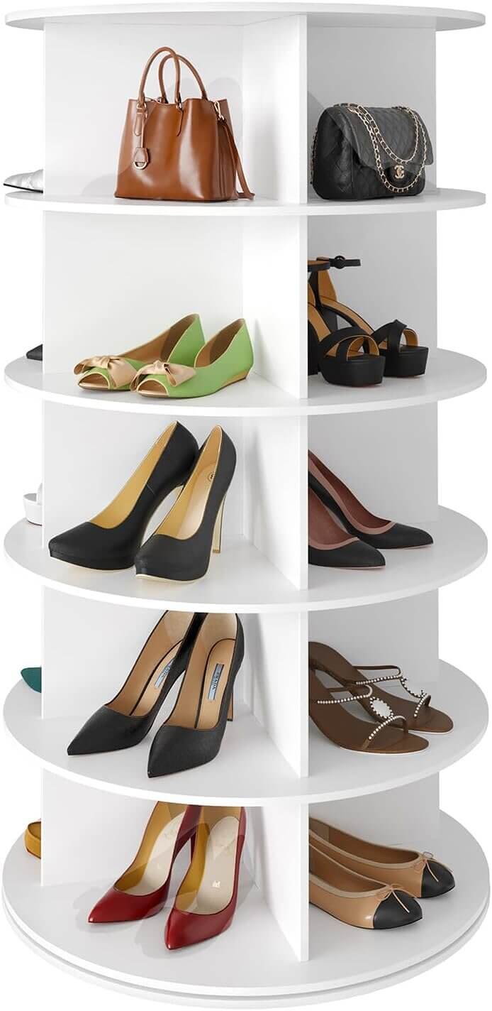 SpaceAid Rotating Shoe Rack - Organize Your Shoes Effortlessly - Enjoy 31% Off!