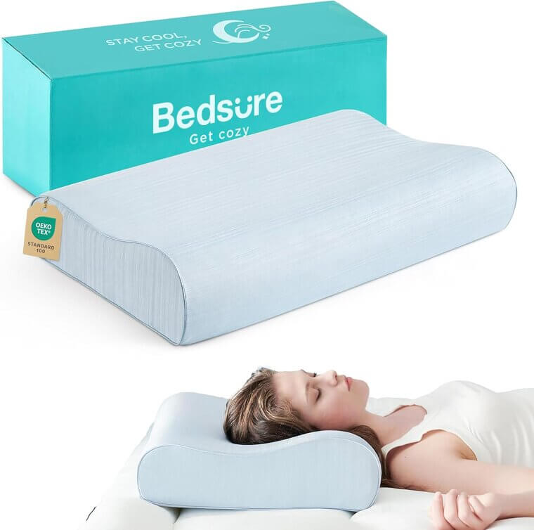 Bedsure Neck Pillow - Cool Comfort for Every Sleeper - 41% Off!