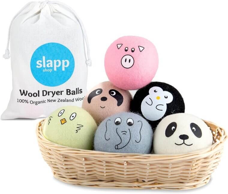 Wool Dryer Balls - Fun Animal Design, Energy Saving, Organic Fabric Softener