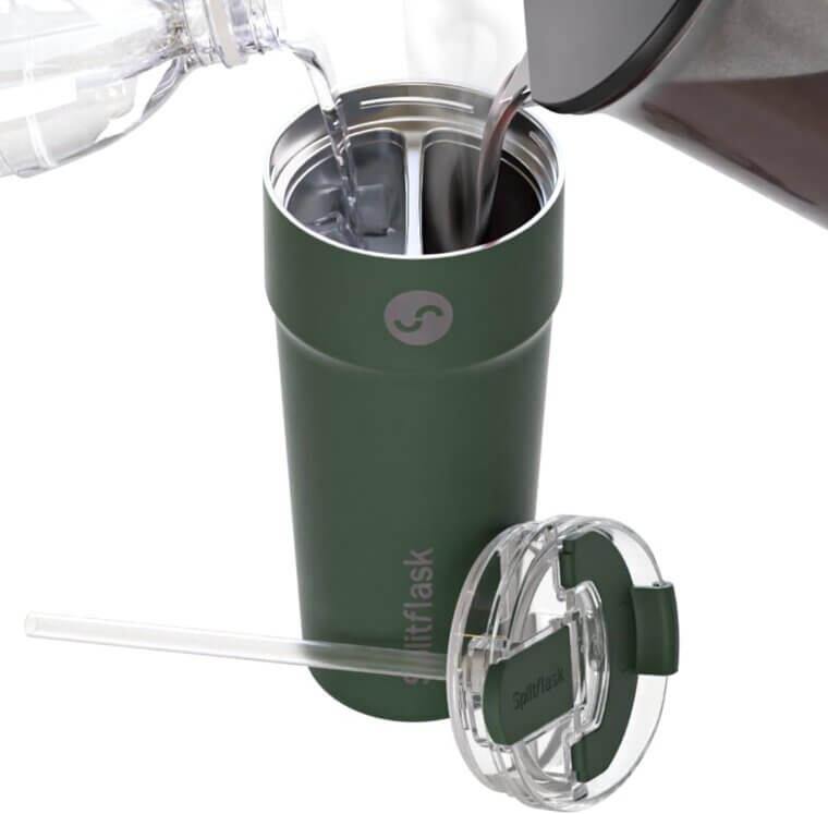 Dual Chamber Tumbler - Keep Drinks Hot & Cold Effortlessly