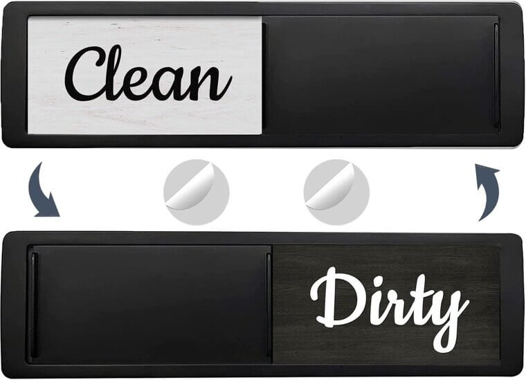 Oxepleus Dishwasher Magnet - Rustic Clean Dirty Sign for Kitchen