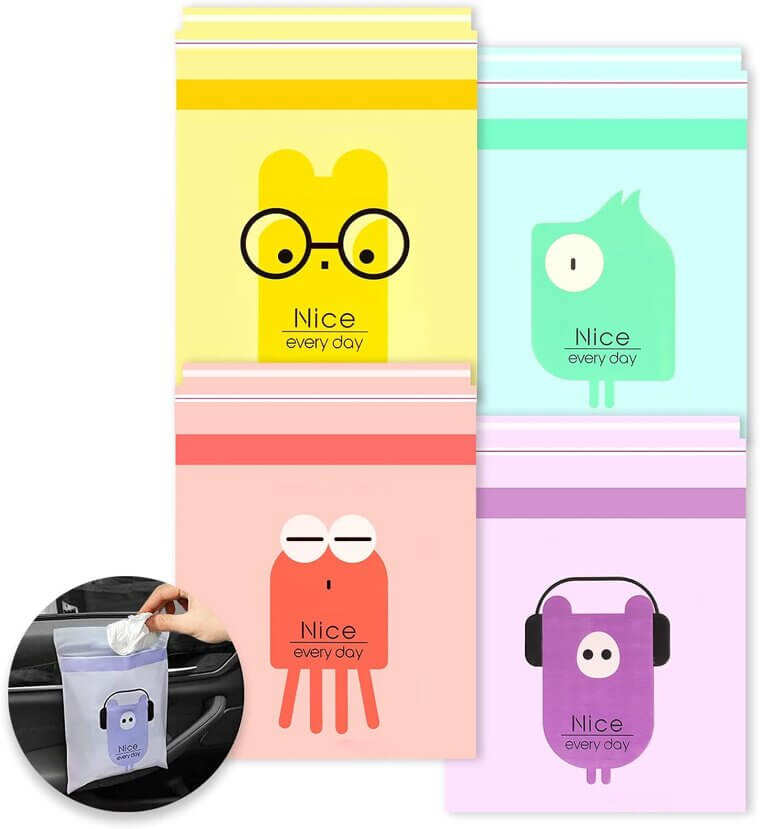 Stick-On Car Trash Bags - Keep Your Car Clean and Tidy!