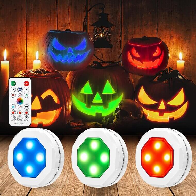 Litake Pumpkin Lights - Dimmable & Colorful Halloween Decor
