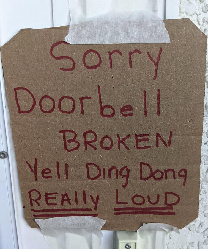 Yell Ding Dong Instead of a Door Bell