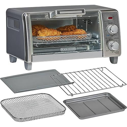 Versatile Air Fry Toaster Oven that Cooks Five Ways Fast. 