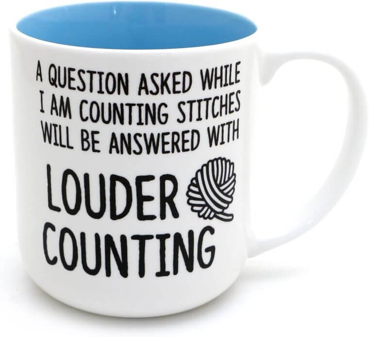 Counting Stitches Mug - Perfect for Knitting & Crochet Lovers