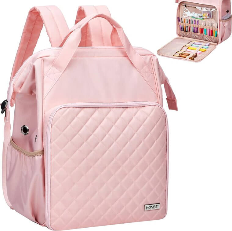 HOMEST Knitting Backpack - Ultimate Yarn Organizer for Crocheters - Now 28% Off!