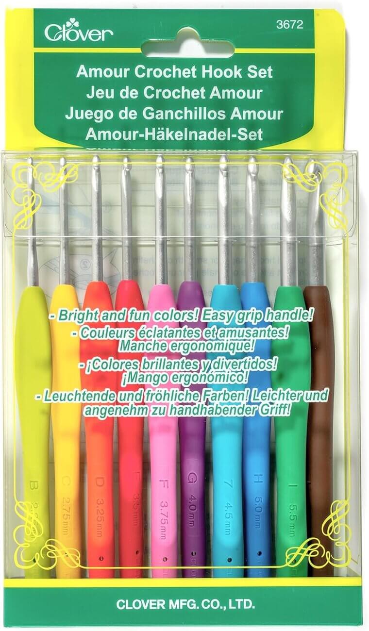 Clover Amour Crochet Hooks - Soft Grip & Smooth Crocheting - Don’t Miss the 36% Discount!