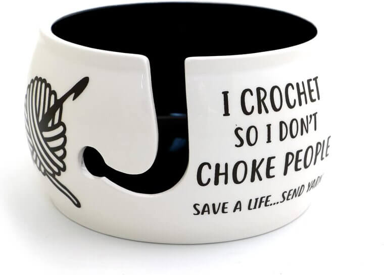 Funny Crochet Yarn Bowl - Perfect Gift for Crocheters