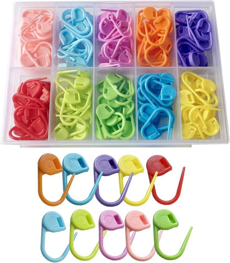 Knitting Stitch Markers - 150 Pieces in 10 Colors - Now 20% Off!