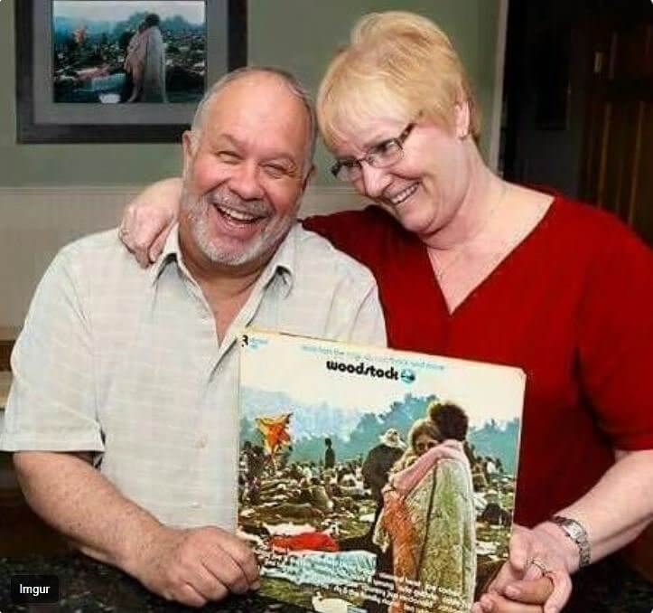 La pochette de l'album de Woodstock montre leur véritable amour