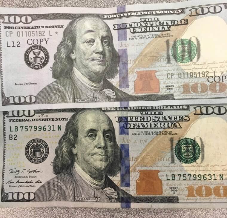 Detalles de la moneda real frente a la falsa