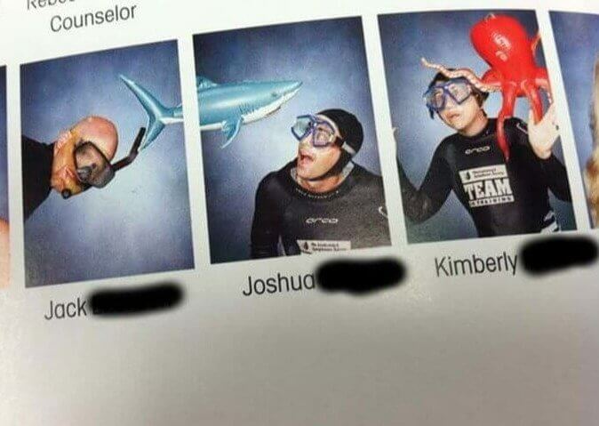 Is It A Deep Sea Diving School Yearbook Photo?