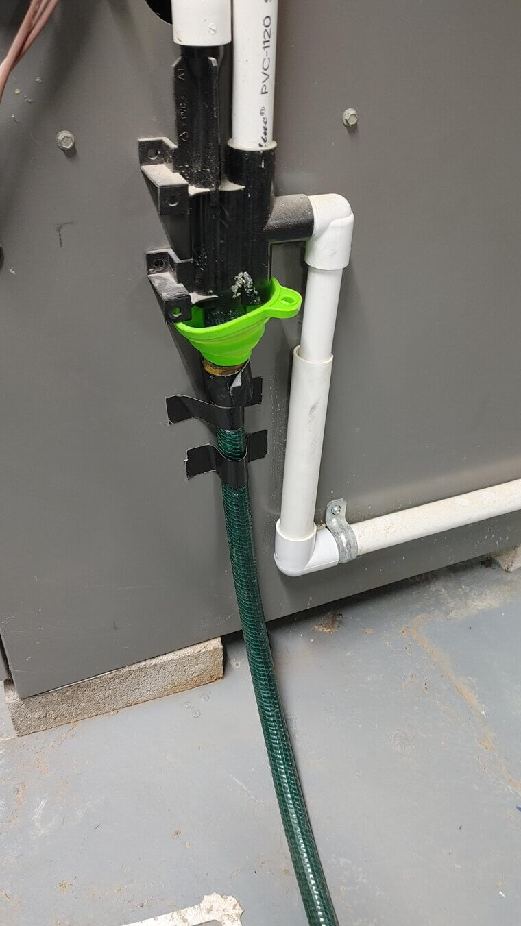 Use A Funnel To Prevent Water Spills While Filling