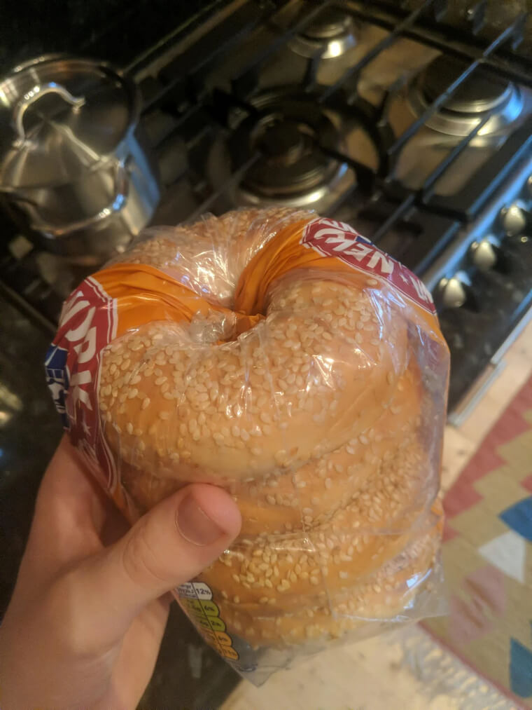 Use A Bagel Hole To Secure The Bread Bag