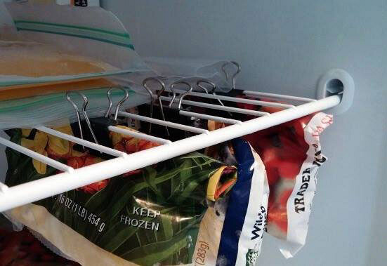 Use Binder Clips To Organize Frozen Food Bags