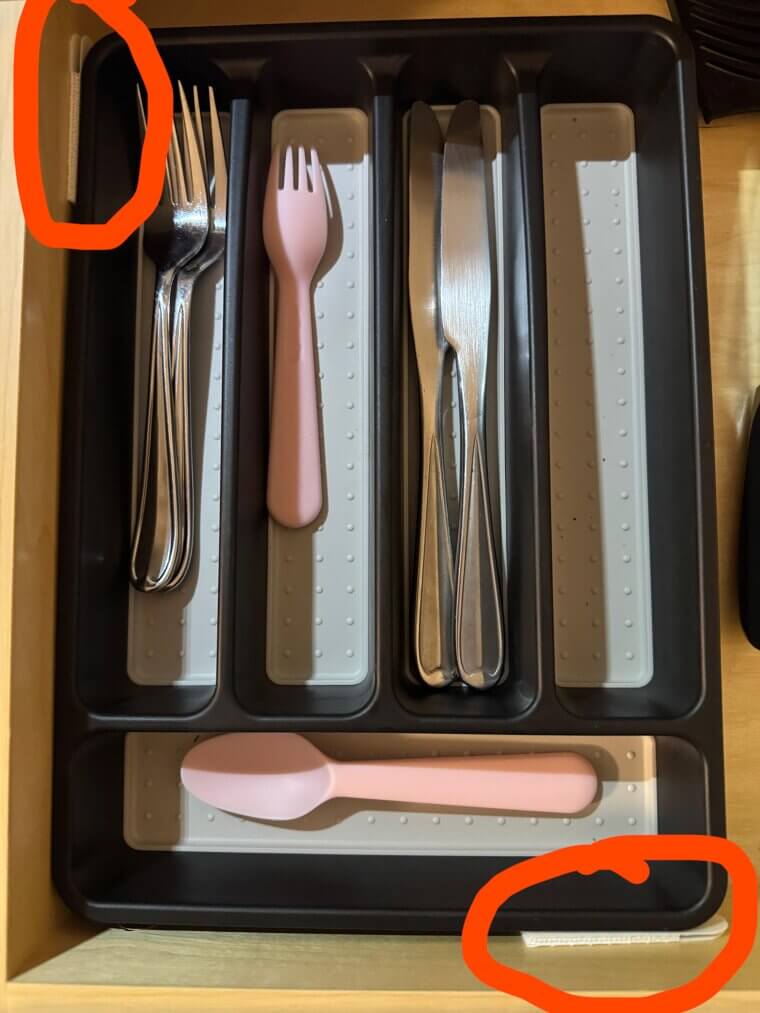 Use Command Strips To Keep Drawer Organizers In Place