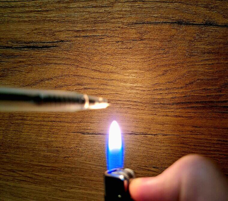 Warm A Ballpoint Pen To Get The Ink Flowing Again