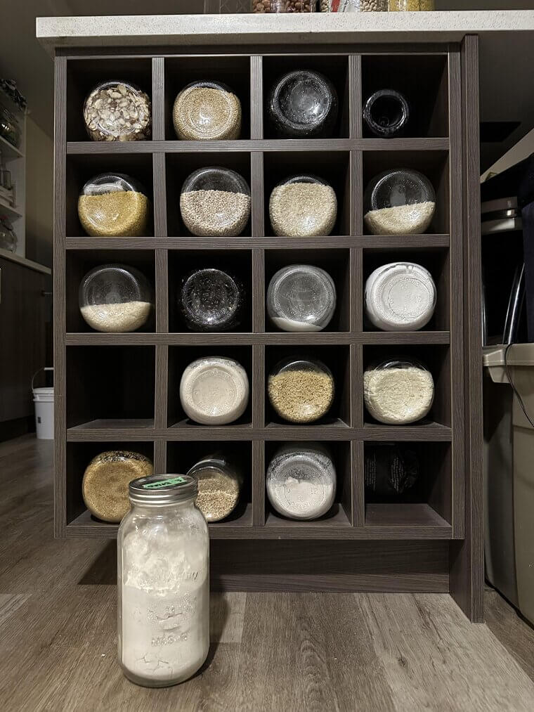 Use A Wine Rack To Organize Pantry Jars