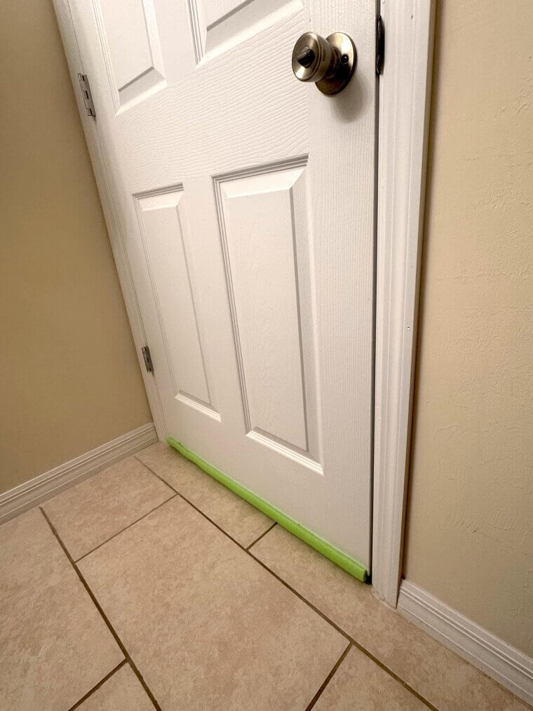 Use A Pool Noodle To Stop Doors From Slamming