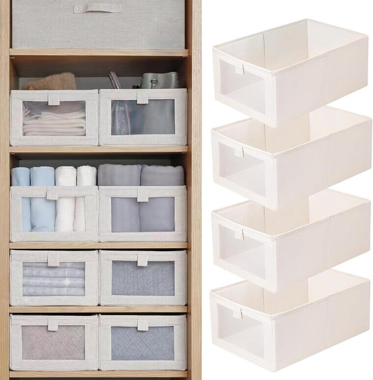 Pradnel Linen Closet Bins - Maximize Your Space with Style - Now 15% Off!