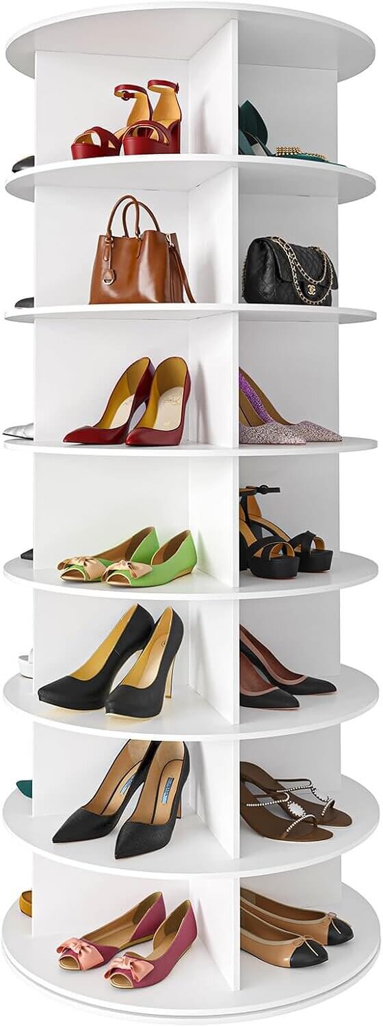 SpaceAid Shoe Carousel - Organize Your Footwear in Style! - Don’t Miss the 41% Discount!