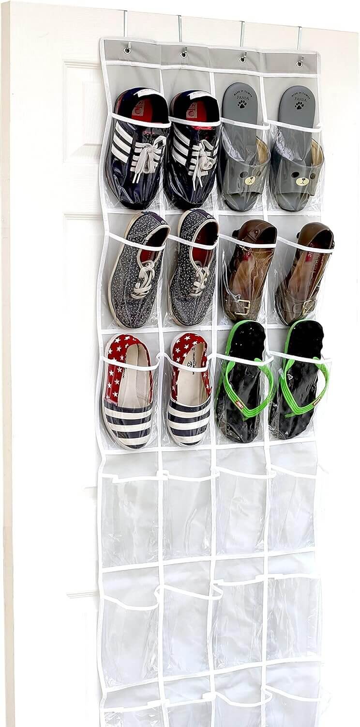 Simple Houseware Shoe Organizer - 24 Pockets of Organized Bliss! - Don’t Miss the 40% Discount!