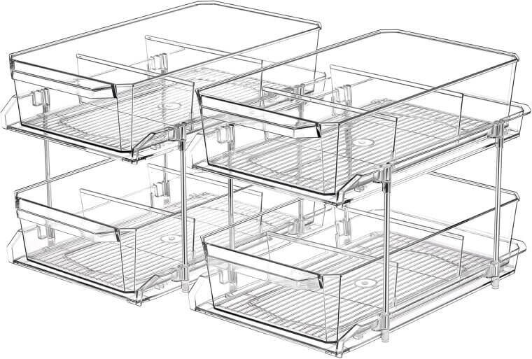 Clear Organizer Set - Perfect for Kitchen & Bathroom Storage - 21% Off!