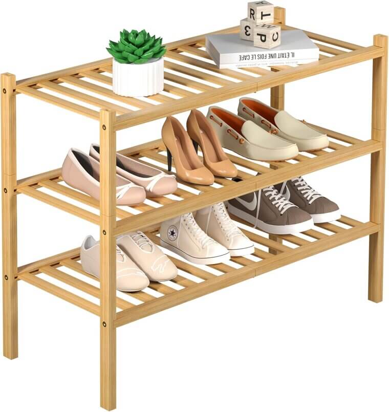 Bamboo Shoe Rack - Versatile Organizer for Any Space - Now 29% Off!
