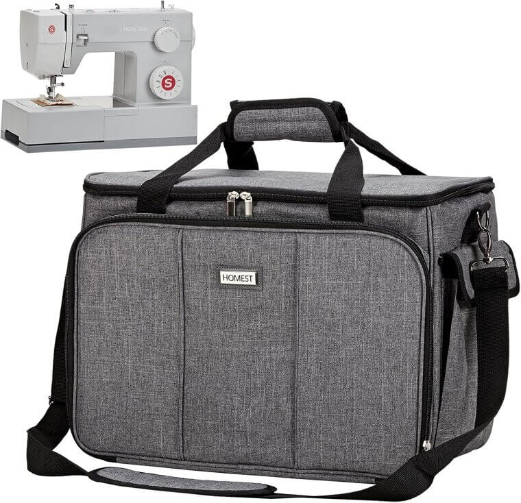 Sewing Machine Carrying Case with Storage Pockets - Perfect for Crafters - Now 7% Off!